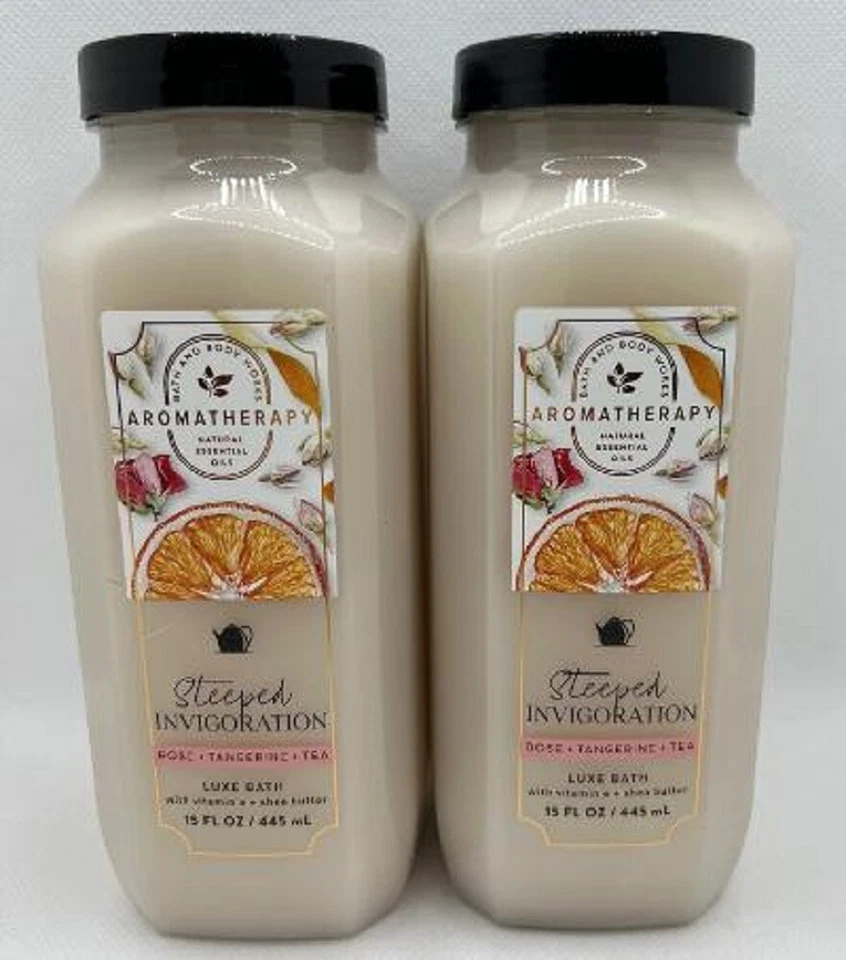 Bath & Body Works Aromaterapia Empinado Vigorización Rosa Mandarina Té Baño de Lujo Foto 1 de 1