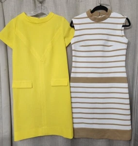 Lot Of 2 Vintage 1960s Mod Shift Dresses - Picture 1 of 12