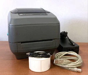 Impresora de etiquetas de código de barras de transferencia térmica Zebra GX430T USB Ethernet GX43-100320-000 - Imagen 1 de 8