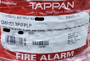 Cable sólido de alarma contra incendios Southwire/Tappan G70009 12/2C Plenum FPLP rojo/50 pies - Imagen 1 de 6