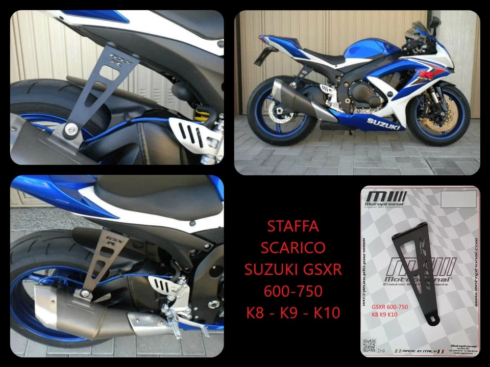 STAFFA SCARICO Suzuki GSXR GSX-R 600 750 K8 K9 K10 - Imagen 1 de 1