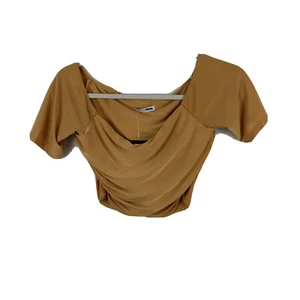 Fashion Nova Swim Suit Top Golden Mustard "Skirting The Issue" - Picture 1 of 4