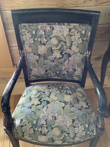 vintage ornate dolphin mahogany armchairs Cover
