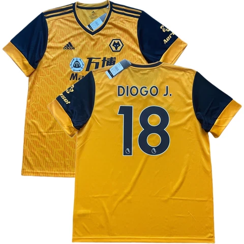 2020/21 Wolverhampton Wanderers Home Jersey #18 Diogo Jota XL Adidas EPL NEW Cover