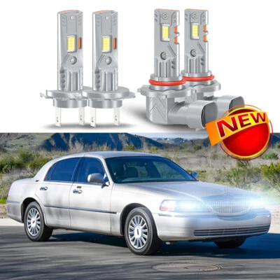 Kit combo de lâmpadas de faróis de LED feixe alto/baixo para carro Lincoln Town 2003-2011 A+++ - Imagem 1 de 4