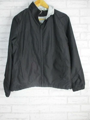 Greg Norman mens jacket M, coat black solid full zip high neck longsleeves - Image 1 of 4