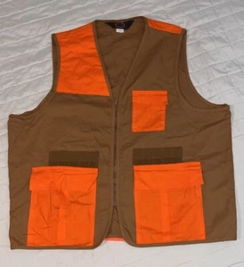 Blue Bill By Red Head NWOT Ammo Vest Mens XXL Blaze Orange Brown Pockets Hunting - Picture 1 of 7