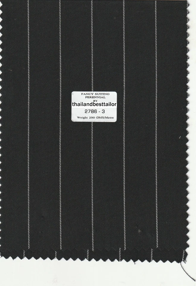 Tecido de terno listrado preto com branco melhor para calças de terno tecido de 5 jardas - Imagem 1 de 2