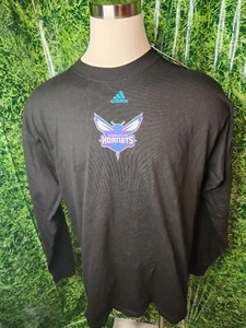 Camiseta NBA Charlotte Hornets Manga Larga Adidas Negra Talla XL Año 2014 - Imagen 1 de 5