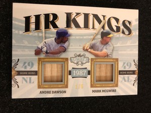 2022 Leaf Lumber ANDRE DAWSON MARK McGWIRE HR Kings 1987 Dual Relic /6