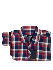 Jared Lang | Men's Cotton L/S Shirt | Red Plaid | Large | NWT $169 - Imagen 1 de 2