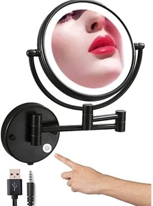 Wall Mounted Makeup Mirror with 10X Magnification, 8 Inch Double Sided Vanity... - Picture 1 of 8