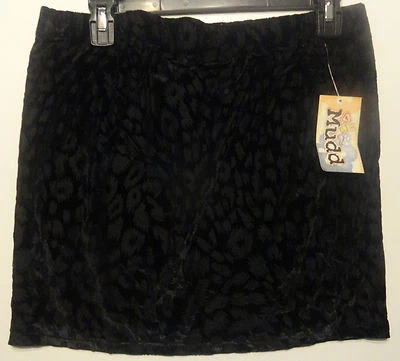 Falda de terciopelo con estampado animal negra fangosa para damas tallas XS, S, M, L, XL Foto 1 de 2