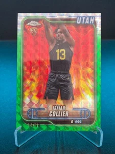 2024/25 Topps Chrome Basketball NBA Isaiah Collier RC green Refractor /99 #112 - Bild 1 von 2