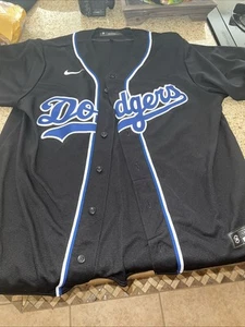 Nike Los Angeles Dodgers MLB Baseball Sports Black Jersey Men's L - Picture 1 of 7