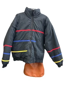 UAI Sports Ski Jacket Sz L Colorblock Red/Black/yellow/Blue Vtg 90s - Picture 1 of 7