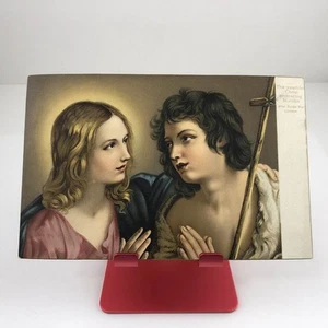 Postal de colección de El Cristo Juvenil Abrazando a San Juan / sin publicar - Imagen 1 de 2