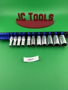Snap-On 112TMMSY 1/4 Dr 6-Pt Flank Drive Semi-Deep Socket Set 11 Pc Missing 9mm - Picture 1 of 19