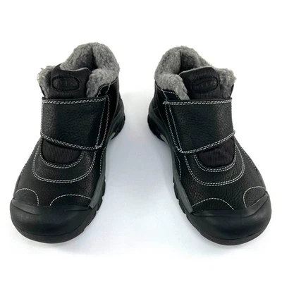 Botas KEEN Kootenay Juveniles Talla 5 Cuero Negro Impermeables Forradas de Vellón Foto 1 de 4