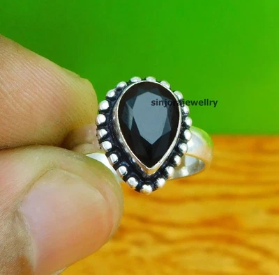 Anello regalo fatto a mano in argento sterling 925 con pietra preziosa... - Immagine 1 di 4