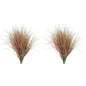 Pack de 2 plantas falsas artificiales de decoración de césped alto para exterior - Imagen 1 de 12
