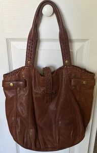 Vintage Lucky Brand Italienische Lamm Leder Boho Schultertasche Cognac HippieY2K 90er - Bild 1 von 11