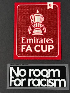 2025 OFFICIAL SPORTING ID EMIRATES FA CUP LIVERPOOL 8X WINNERS + NRFR PATCH SET - Picture 1 of 1