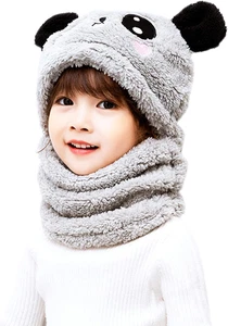 Set Cappello Sciarpa Bambini, Carino Morbido E Leggero Bambino Sciarpe Con Cappu - Foto 1 di 12