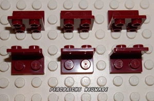 Lego 6x Konverter Winkelplatte invers 1x2 - 2x2 dunkelrot #99207 NEUWARE - Bild 1 von 1