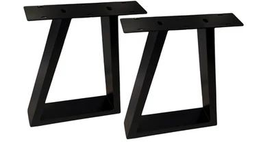 2x Tischkufe Bankkufe schwarz eckige Kufe Möbel T Bein Bankgestell Stahl 400 Set - Bild 1 von 4