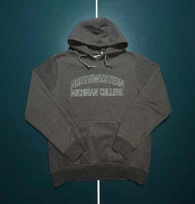 Northwestern Michigan College Traverse City MI Hoodie Sweatshirt Mens Large Gray - Image 1 of 4