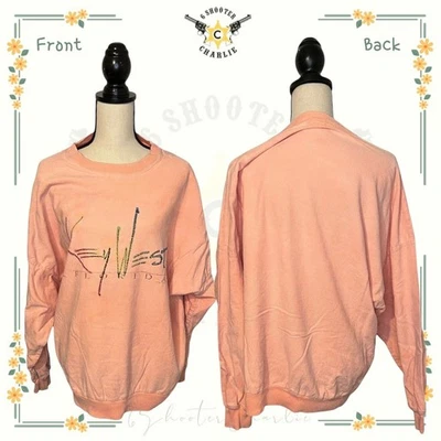 Sudadera Pullover Vintage 1984 Cottontops Key West Naranja Talla XL Foto 1 de 4