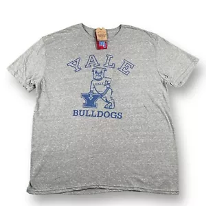 NWT Tee Luv Yale University Bulldogs Logo Gray/Blue T-Shirt Mens XL - Picture 1 of 5