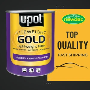 UPOL LITEWEIGHT GOLD FILLER LIGHTWEIGHT FILLER MEDIUM DEPTH REPAIR 3LT LIKE RAGE - Picture 1 of 1