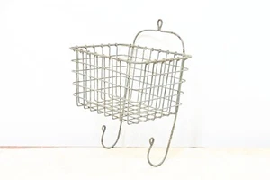 Vintage. Cesta de pared decorativa de metal decorativa maceta cesta de alambre - Imagen 1 de 8