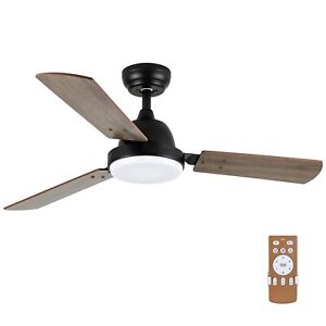 Simple Deluxe Ceiling Fans with Light and Remote for All Seasons Wood 40/44 Inch