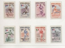 Rep. Dominicana 1957 Olimpiadi di Melbourne 2 serie cpl integre e 4 BF MNH T1159