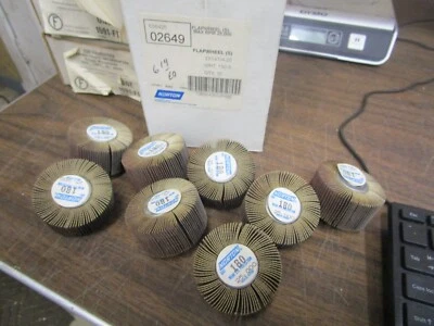 7 Norton 2" X 1" X 1/4"-20 Abrasive Flapwheels Sanding Grinding 180 Grit USA - Image 1 of 4