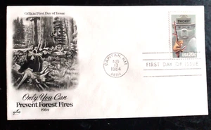 SMOKEY THE BEAR PREVENTS FOREST FIRES 1984 NEW MEXICO ARTCRAFT CACHET FDC unadd - Picture 1 of 1