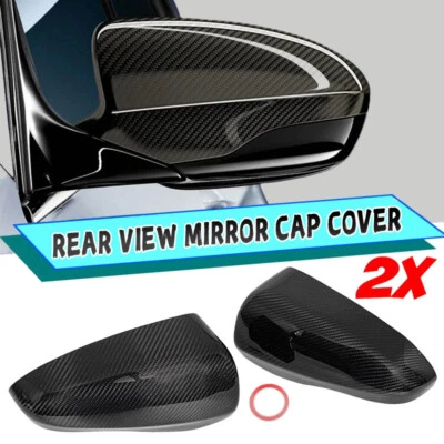 2 tapas de cubierta de espejo retrovisor lateral de fibra de carbono real para BMW M5 F10 2012-2015 2016 F12 M6 Foto 1 de 4
