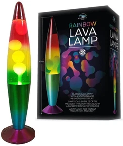 Rainbow Lavaa Lamp 16” Peaceful Motion Wax Liquid Relaxation Light - Picture 1 of 4