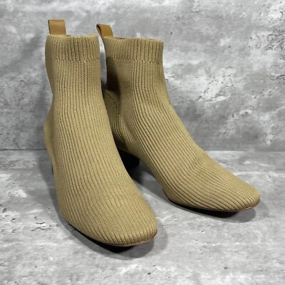 Everlane The Glove Botas Acanaladas Tejidas Marrón Tacón Sin Cordones Para Mujer Talla 7.5 Foto 1 de 4