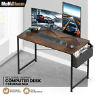 Tiger Stripes Wood 47" Computer Desk Workstation Home Laptop Table W/Storage Bag