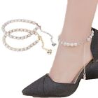 Pearl Women Shoelaces Heels Shoe Decoration High Heels Bands Heart Shoe Belts