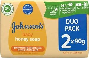 6 x Johnson's Baby Soap with Honey 90g (6 Bars) - Picture 1 of 3