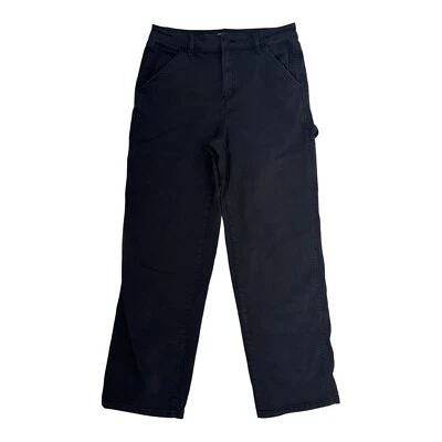 SO Size Women's Jean Sz 11/30W Baggy Black Carpenter High Rise Hippie Wide Leg - Image 1 of 4