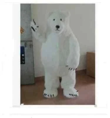 热卖 男女通用 圣诞 北极熊 吉祥物 服装 派对礼服 服装 成人 — 第 1/3 张图片