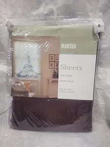 Martha Stewart Sheers 59in Wide 84in Long Plum One Panel - Picture 1 of 3