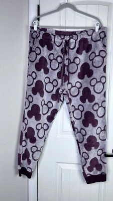 Disney Mickey Mouse Polar Pijama/Jogger Lounge Pantalones Borgoña XXL Acogedor Nuevo sin Etiquetas Foto 1 de 4