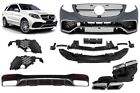 Bodykit For Mercedes Gle W166 Suv 15-18 Front Bumper Gle63 Amg Diffuser & Tips